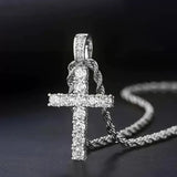 Schlichte Kreuz-Halskette in Gold, Ansicht 3
