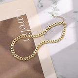 Kubanische Gliederkette mit großen Gliedern in Gold, Ansicht 4