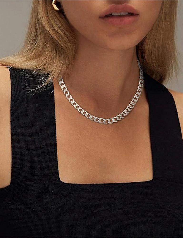 Kubanische Gliederkette mit großen Gliedern in Gold, Ansicht 9