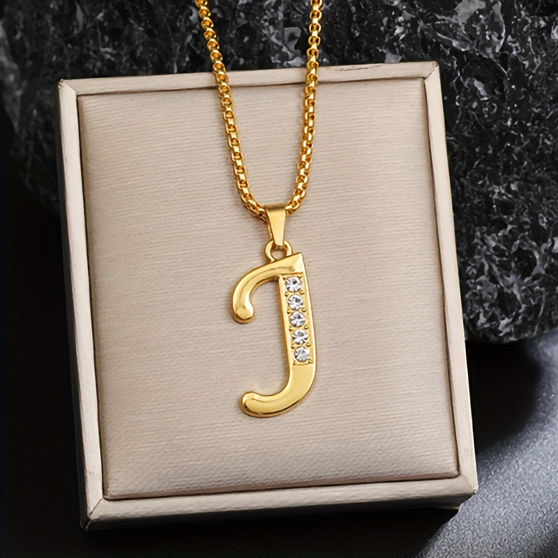 Initialen-Halskette mit Kristall in Gold, Ansicht 10