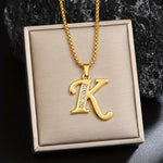 Initialen-Halskette mit Kristall in Gold, Ansicht 11