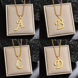 Initialen-Halskette mit Kristall in Gold, Ansicht 27