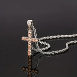 Halskette mit Kreuz in Gold, Ansicht 2