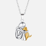 Halskette mit Anhänger in Gold, Ansicht 3