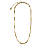 Halskette mit flachen Gliedern in Gold, Ansicht 2