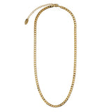 Halskette mit flachen Gliedern in Gold, Ansicht 2