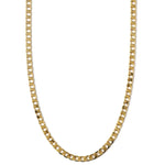 Halskette mit flachen Gliedern in Gold
