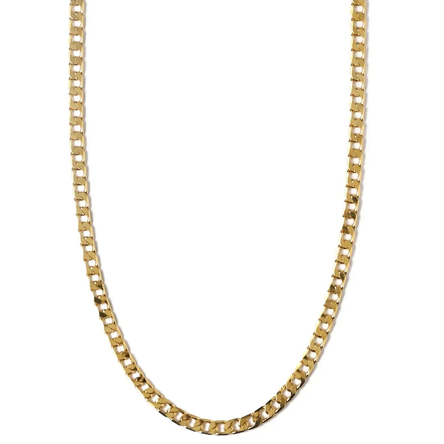 Halskette mit flachen Gliedern in Gold