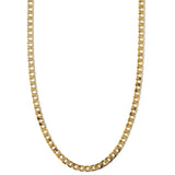 Halskette mit flachen Gliedern in Gold