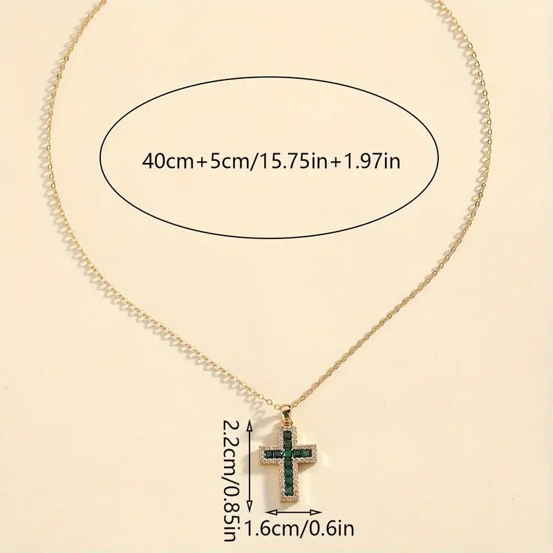 Herzkette aus mehrfarbigem Kristall in Gold, Ansicht 4