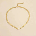Griechische Halskette mit Perle in Gold, Ansicht 2