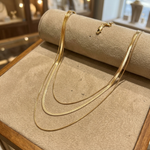 Mehrlagige Halskette in Gold