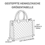 Stepptasche Weiße Magnolien – gesteppte Henkeltasche für Damen