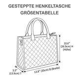 Stepptasche Weiße Magnolien – gesteppte Henkeltasche für Damen