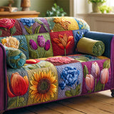 Gesteppter Sofabezug – im Hippie-Stil