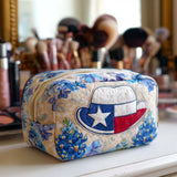 Gesteppte Kosmetiktasche in Form eines Cowboyhutes