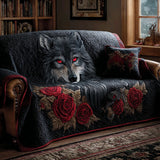 Gesteppter Sofabezug – mit Wolf