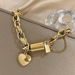 Breites Armband in Gold – Ansicht 6
