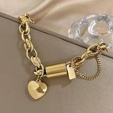 Breites Armband in Gold – Ansicht 6