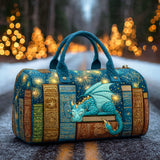Gesteppte Reisetasche – Drache und Zauberbuch