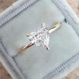 Dünner Ring mit Zirkonia-Herz