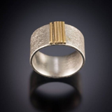 Dünner vergoldeter Retro-Ring