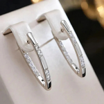 Elegante Zirkonia-Ohrringe in Gold – Ansicht 2