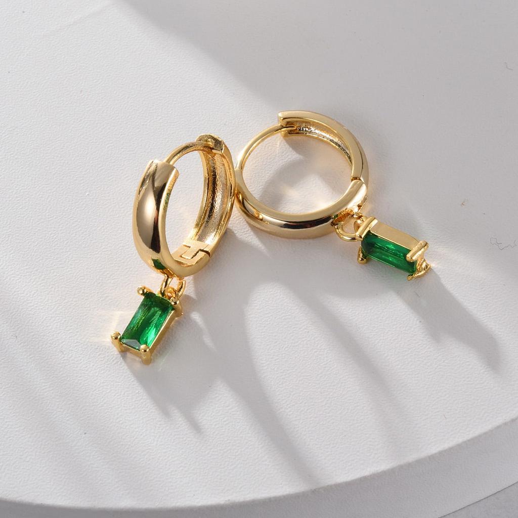 Elegante Ohrringe Louisa mit Smaragd – Ansicht 2