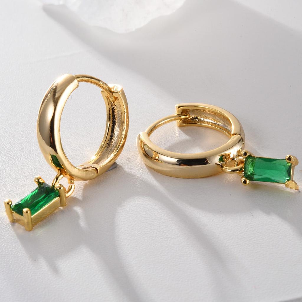 Elegante Ohrringe Louisa mit Smaragd – Ansicht 3