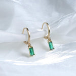Elegante Ohrringe Louisa mit Smaragd – Ansicht 4