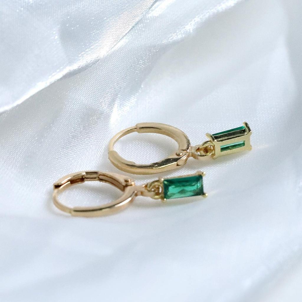 Elegante Ohrringe Louisa mit Smaragd – Ansicht 5