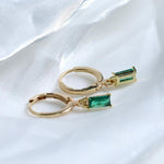 Elegante Ohrringe Louisa mit Smaragd – Ansicht 5