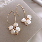 Elegante Ohrringe mit Perle und Kristall – Ansicht 2