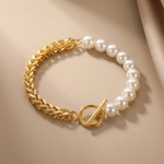 Elegantes Armband mit Margeriten in Gold – Ansicht 3
