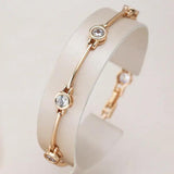 Elegantes Armband mit Zirkonia in Gold