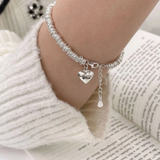 Elegantes Armband mit Herz in Weißgold