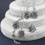 Elegantes Set in Weißgold mit Zirkonia – Ansicht 3