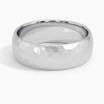 Ring Elric mit strukturiertem Kern in Weißgold