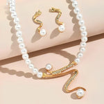 Geschenkset mit Naturperlen: Halskette und Ohrringe in Gold, Ansicht 5