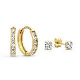 Ohrring-Set „Dara“ mit Steinen in Gold, Ansicht 2