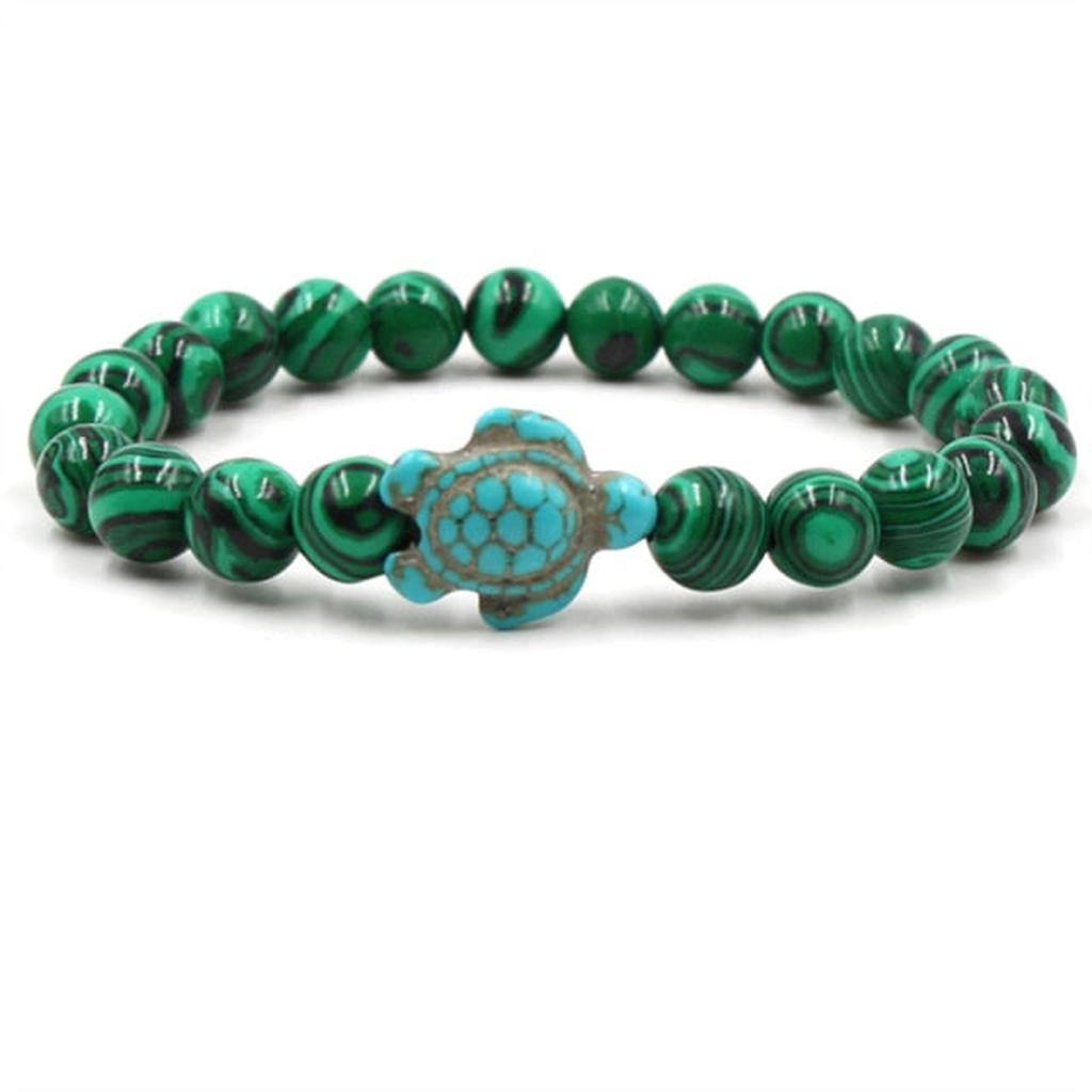 Armbänder mit Natursteinen in Schildkrötenform – Ansicht 5