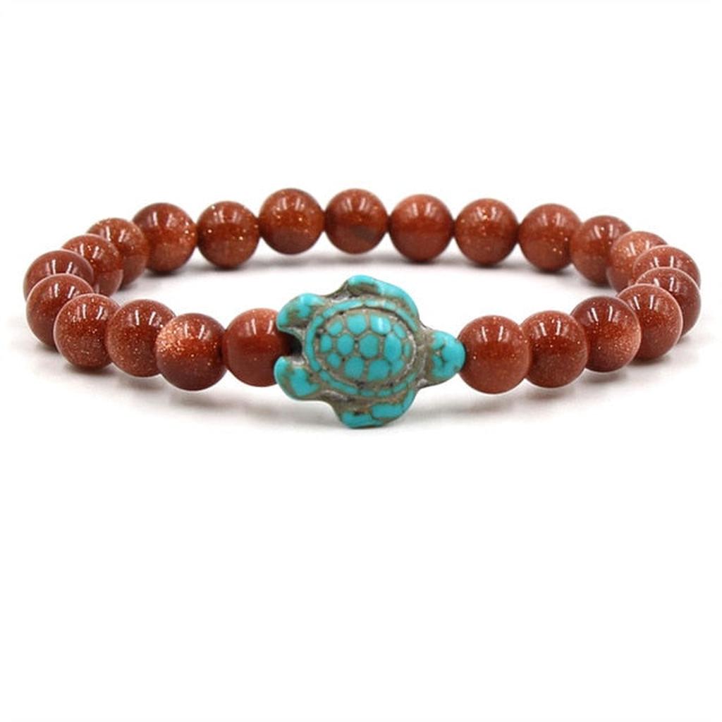 Armbänder mit Natursteinen in Schildkrötenform – Ansicht 6