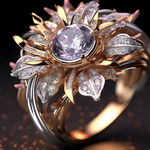 Exotischer Ring in Violett