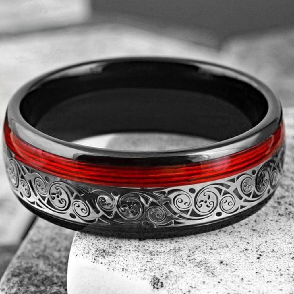 Flamme – Ring aus Wolframkarbid – Ansicht 10