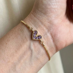 Armband „Flieder Liebe“ in Gold – Ansicht 2