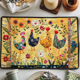 Gesteppte Tischsets – mit Huhn