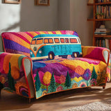 Gesteppter Sofabezug – im Hippie-Stil