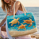Handgefertigte Strandtasche – Goldene Schildkrötenküste