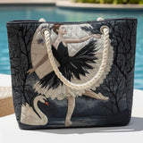 Handgefertigte Strandtasche – Ballerina im Rampenlicht