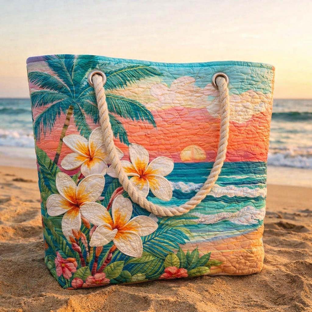 Handgefertigte Strandtasche – Tropische Stimmung